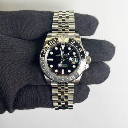 Rolex GMT-Master II 40mm Black Dial Watch Ref# 126710GRNR