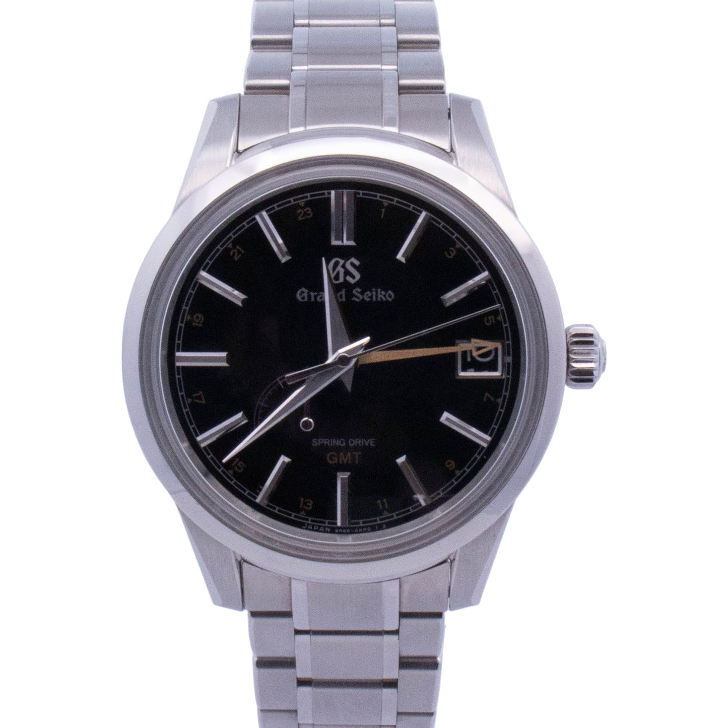 Grand Seiko Elegance GMT 40mm Stainless Steel 40mm Black Stick Dial Watch Reference# SBGE271G - Happy Jewelers Fine Jewelry Lifetime Warranty