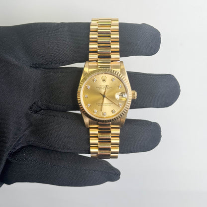 Rolex Datejust 31mm Champagne Dial Watch Ref# 68278