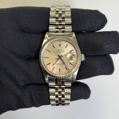 Rolex Datejust 36mm Silver Dial Watch Ref# 16220 - Happy Jewelers Fine Jewelry Lifetime Warranty