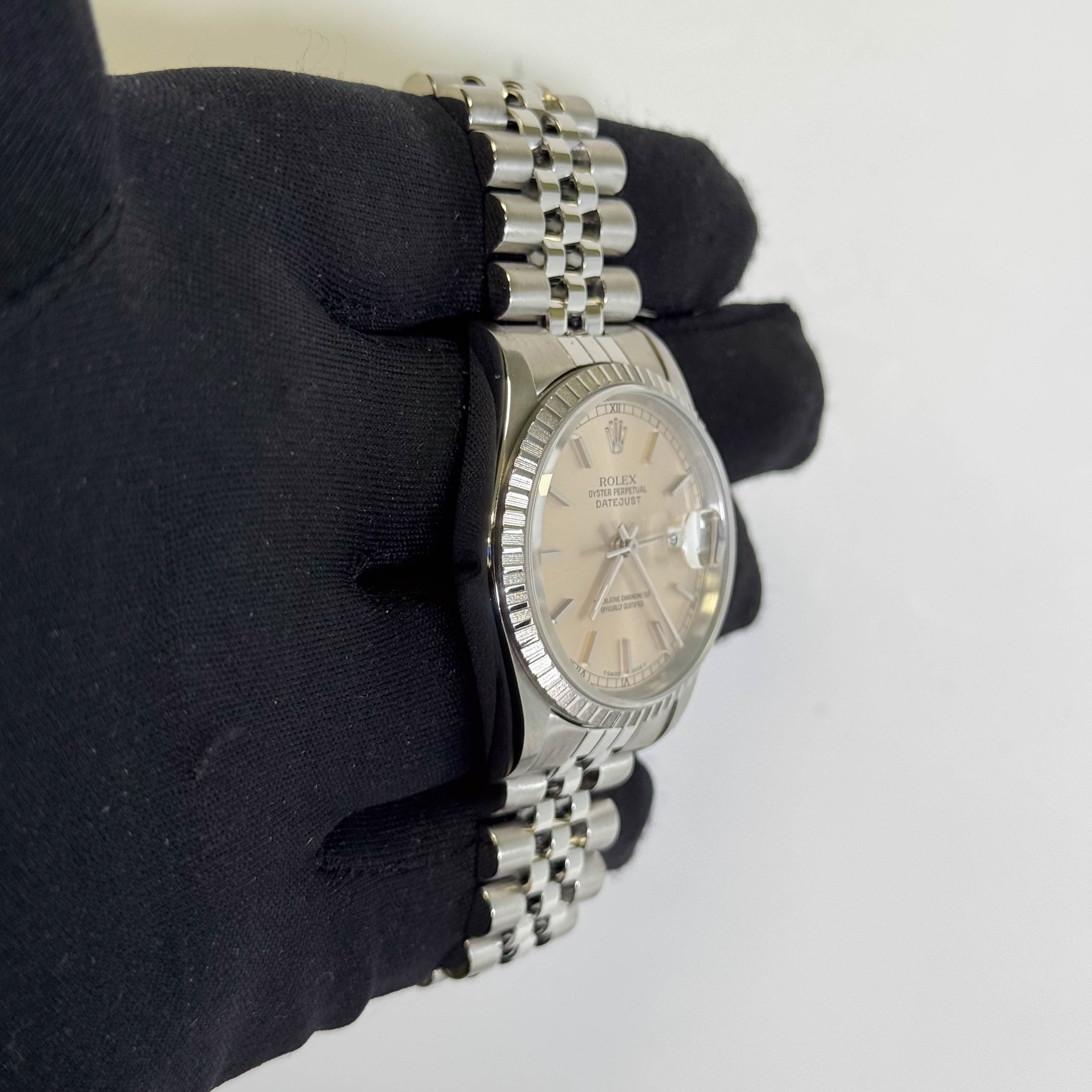 Rolex Datejust 36mm Silver Dial Watch Ref# 16220