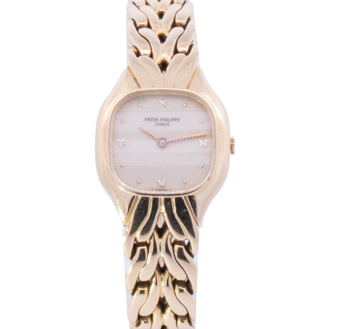 Patek Philippe La Flamme 21mmx23mm Yellow Gold Champagne Diamond Dial Watch Reference# 4815 - Happy Jewelers Fine Jewelry Lifetime Warranty