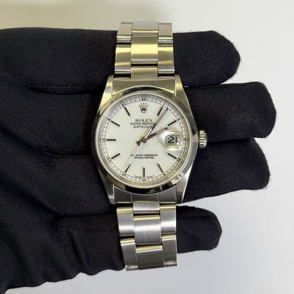 Rolex Datejust 36mm White Dial Watch Ref# 16200