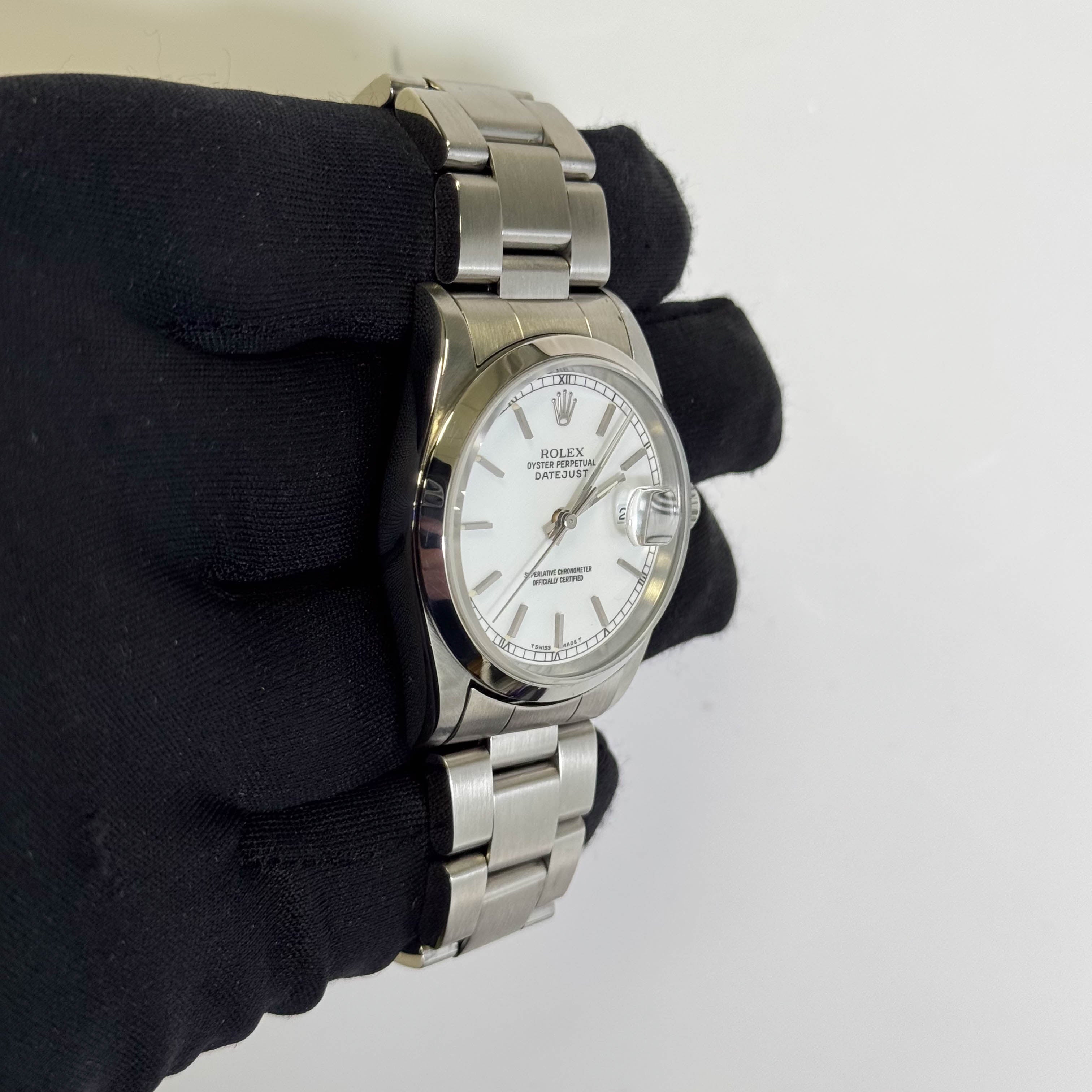 Rolex Datejust 36mm White Dial Watch Ref# 16200