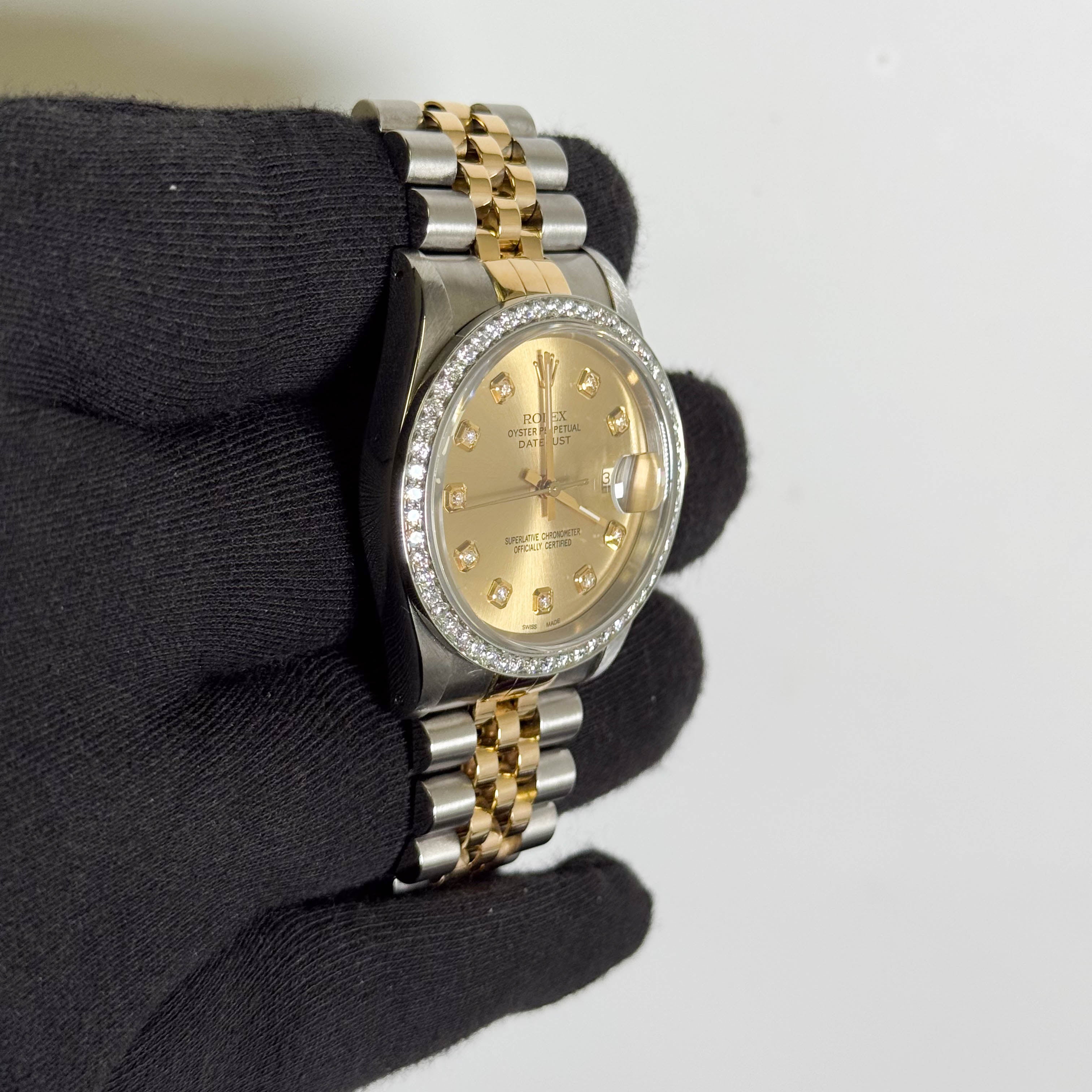 Rolex Datejust 36mm Champagne Dial Watch Ref# 16233