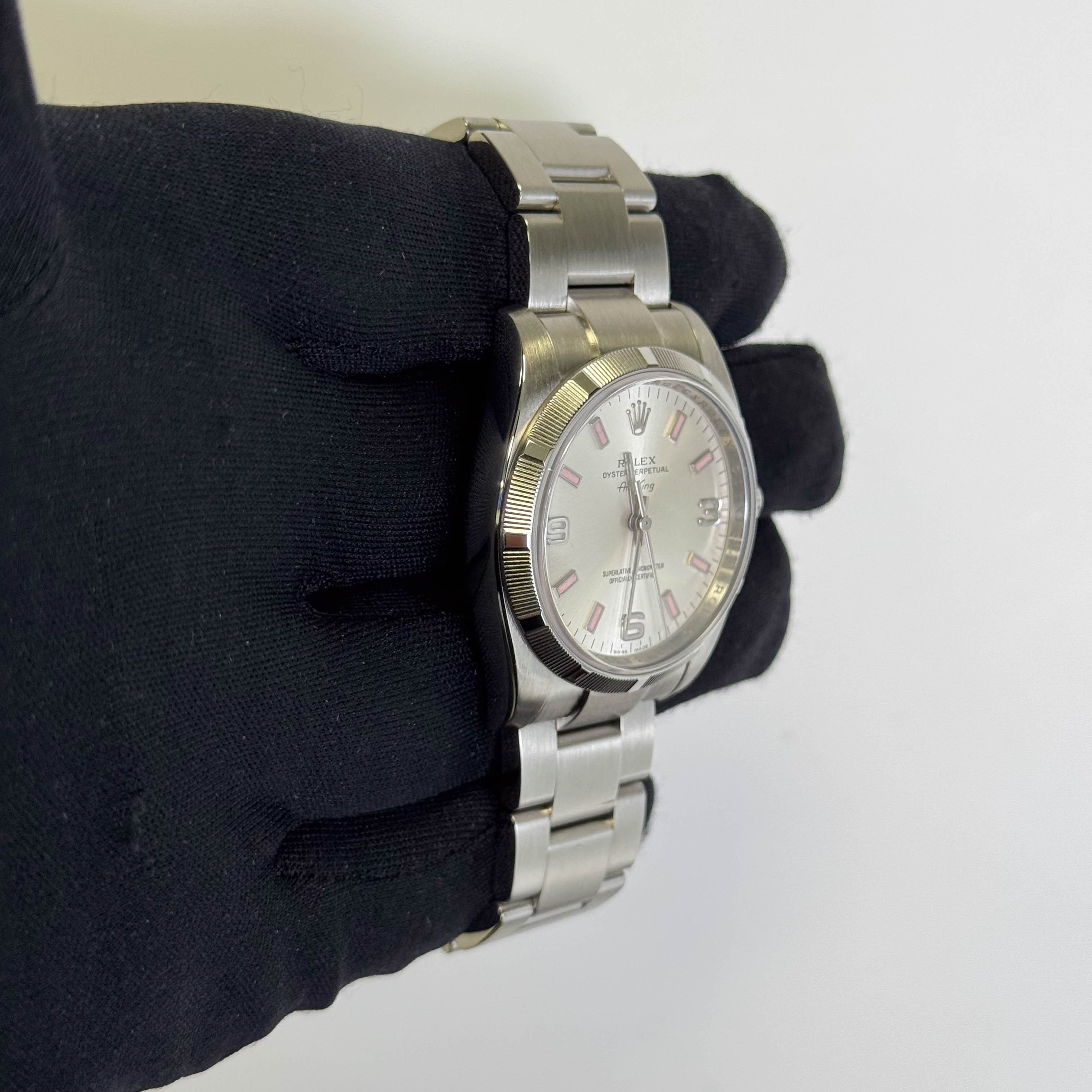 Rolex Air-King 34mm Silver Dial Watch Ref# 114210