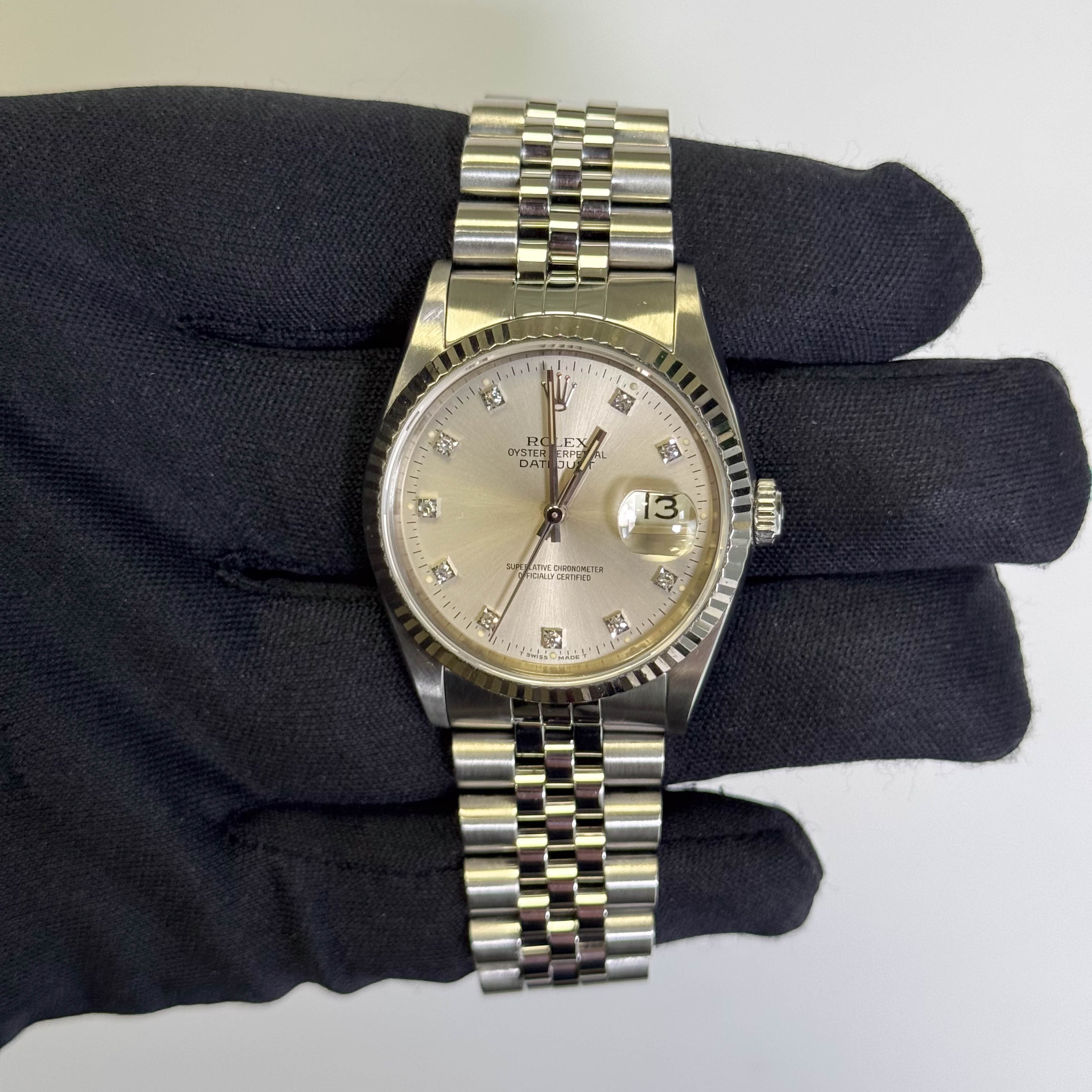Rolex Datejust 36mm Silver Dial Watch Ref# 16234