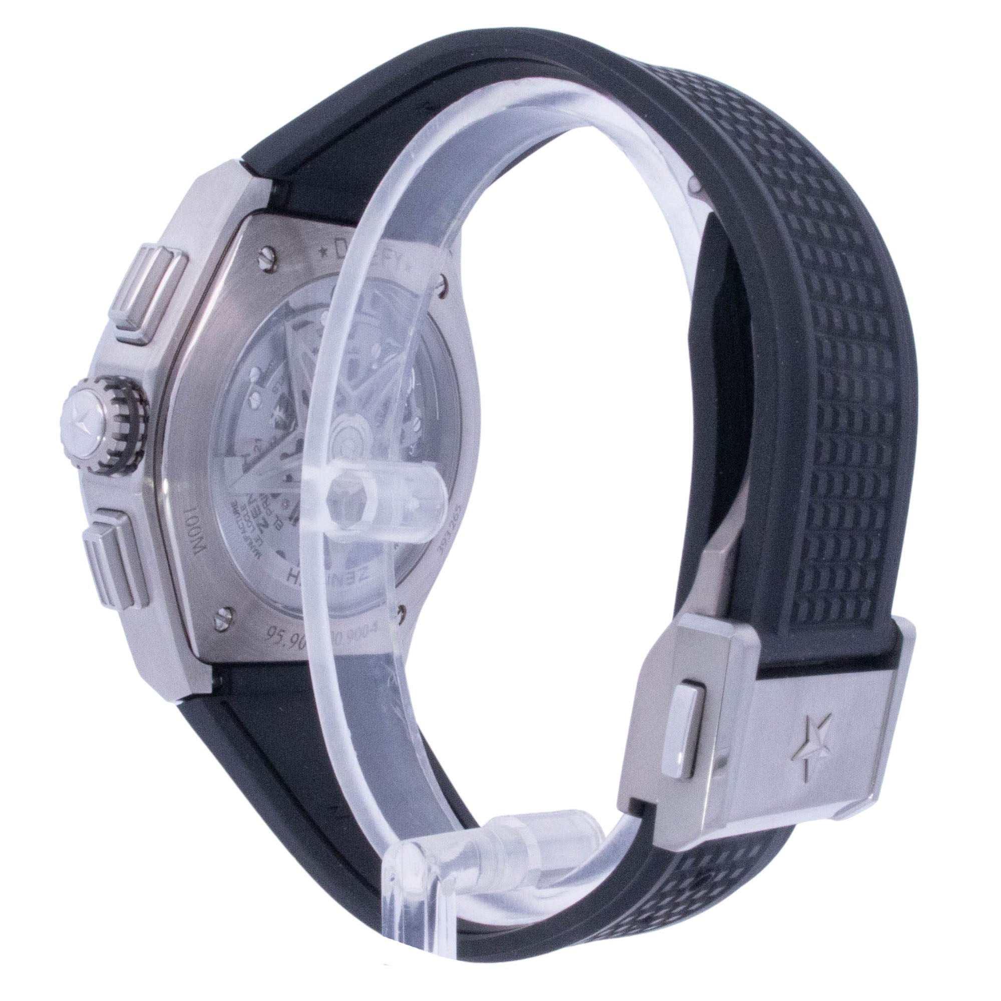 Zenith Defy El Primero 44mm Brushed Titanium Skeleton Chronograph Dial Watch Reference# 95.9000.90041/78.R782 - Happy Jewelers Fine Jewelry Lifetime Warranty