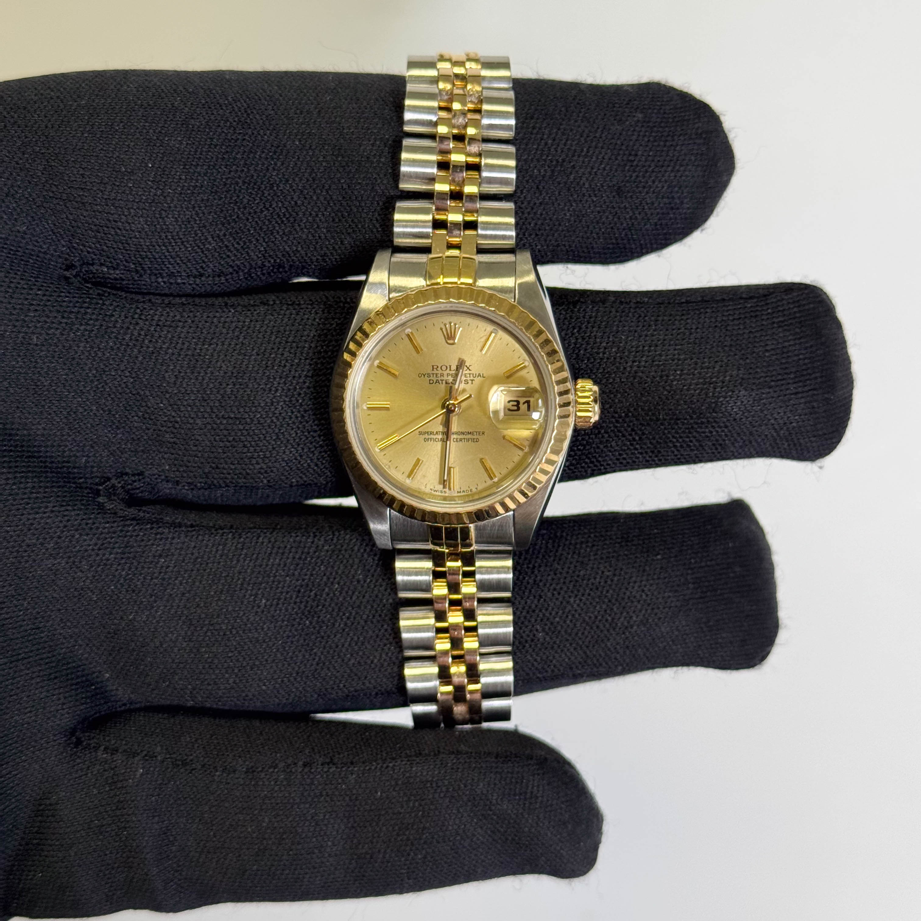 Rolex Datejust 26mm Champagne Dial Watch Ref# 69173