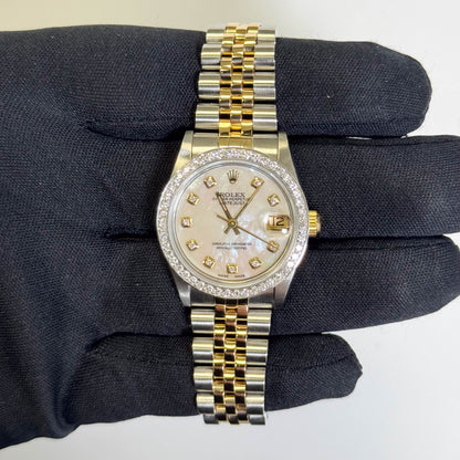 Rolex Datejust 31mm MOP Dial Watch Ref# 68273 - Happy Jewelers Fine Jewelry Lifetime Warranty