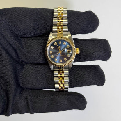 Rolex Datejust 26mm Blue Dial Watch Ref# 69173 - Happy Jewelers Fine Jewelry Lifetime Warranty