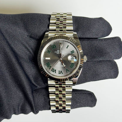 Rolex Datejust 41mm Wimbledon Dial Watch Ref# 126334 - Happy Jewelers Fine Jewelry Lifetime Warranty