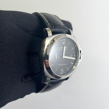 Panerai Luminor Marina 44mm Black Dial Watch Ref# PAM00312 - Happy Jewelers Fine Jewelry Lifetime Warranty