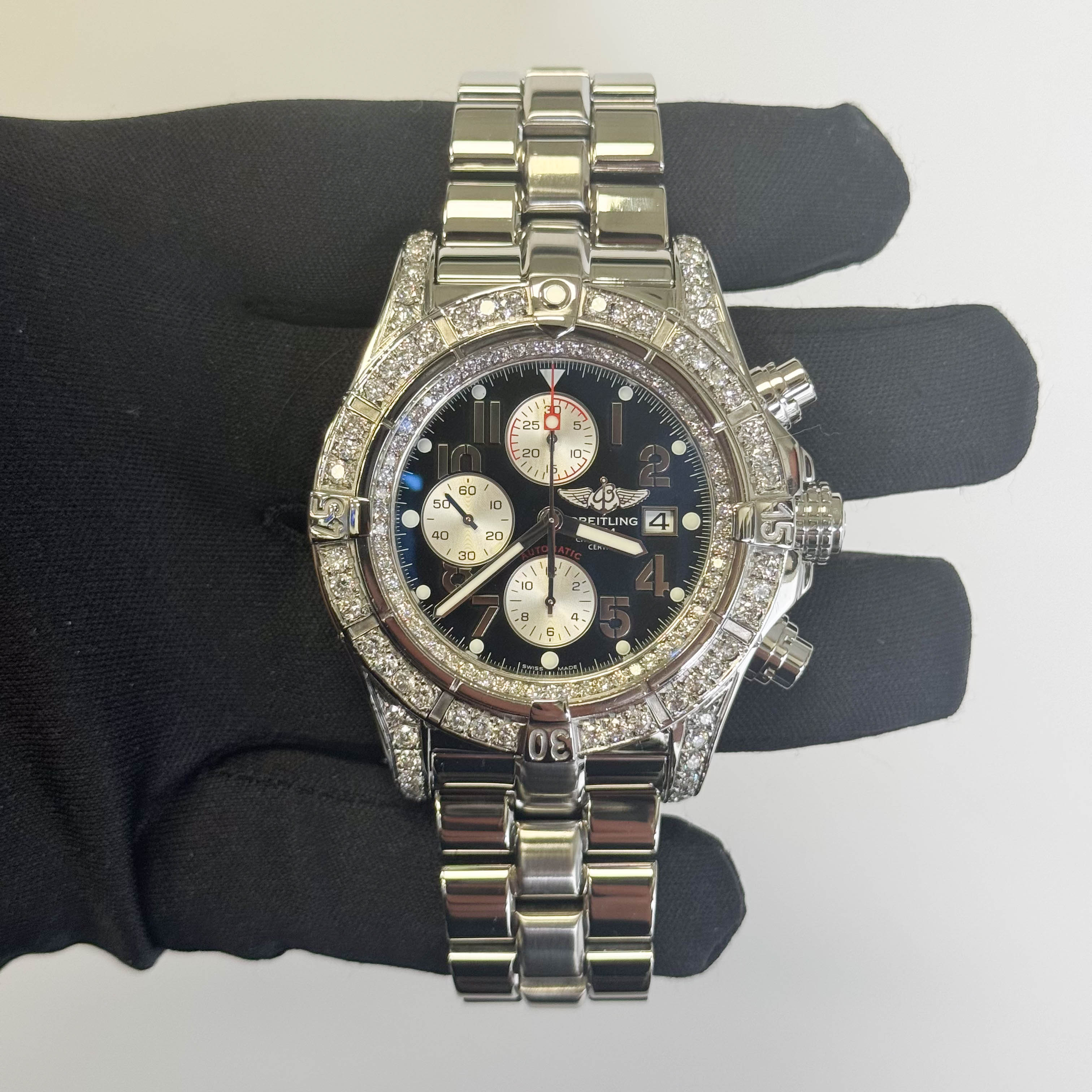 Breitling Super Avenger 48mm Black Dial Watch Ref# A13370