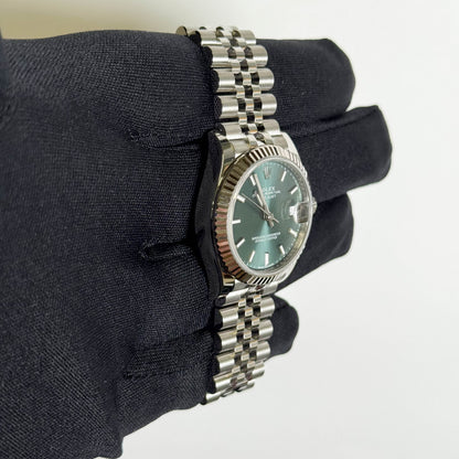 Rolex Datejust 31mm Green Dial Watch Ref# 278274 - Happy Jewelers Fine Jewelry Lifetime Warranty