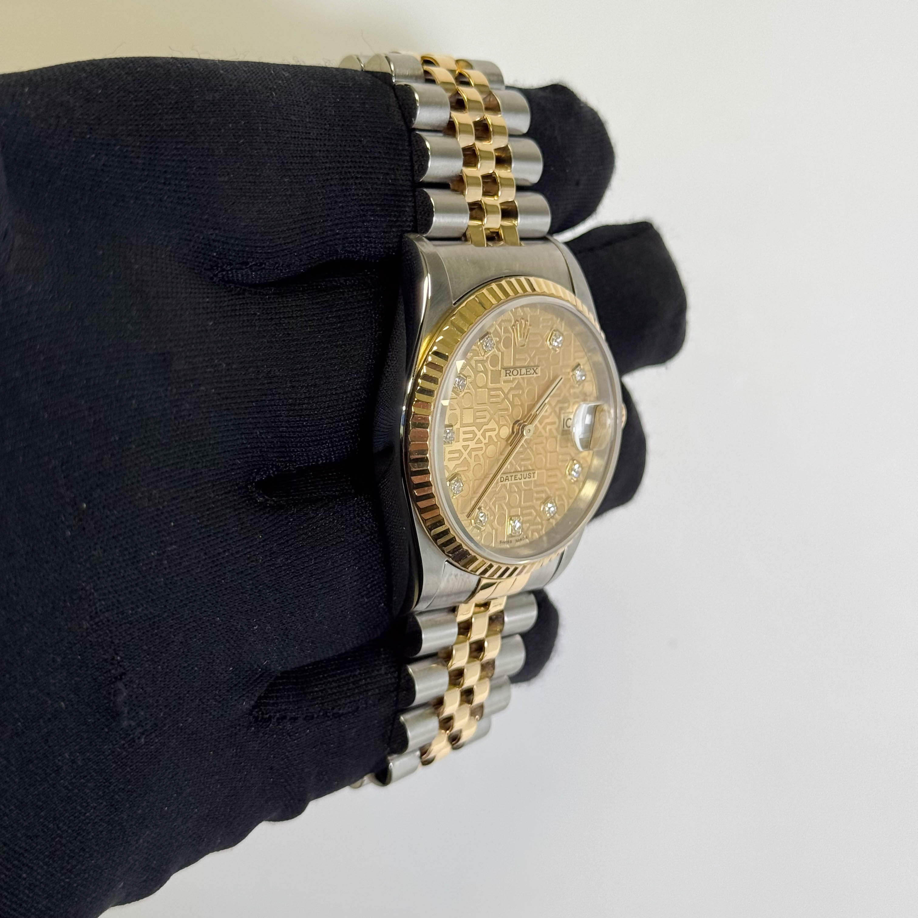 Rolex Datejust 36mm Champagne Dial Watch Ref# 16233