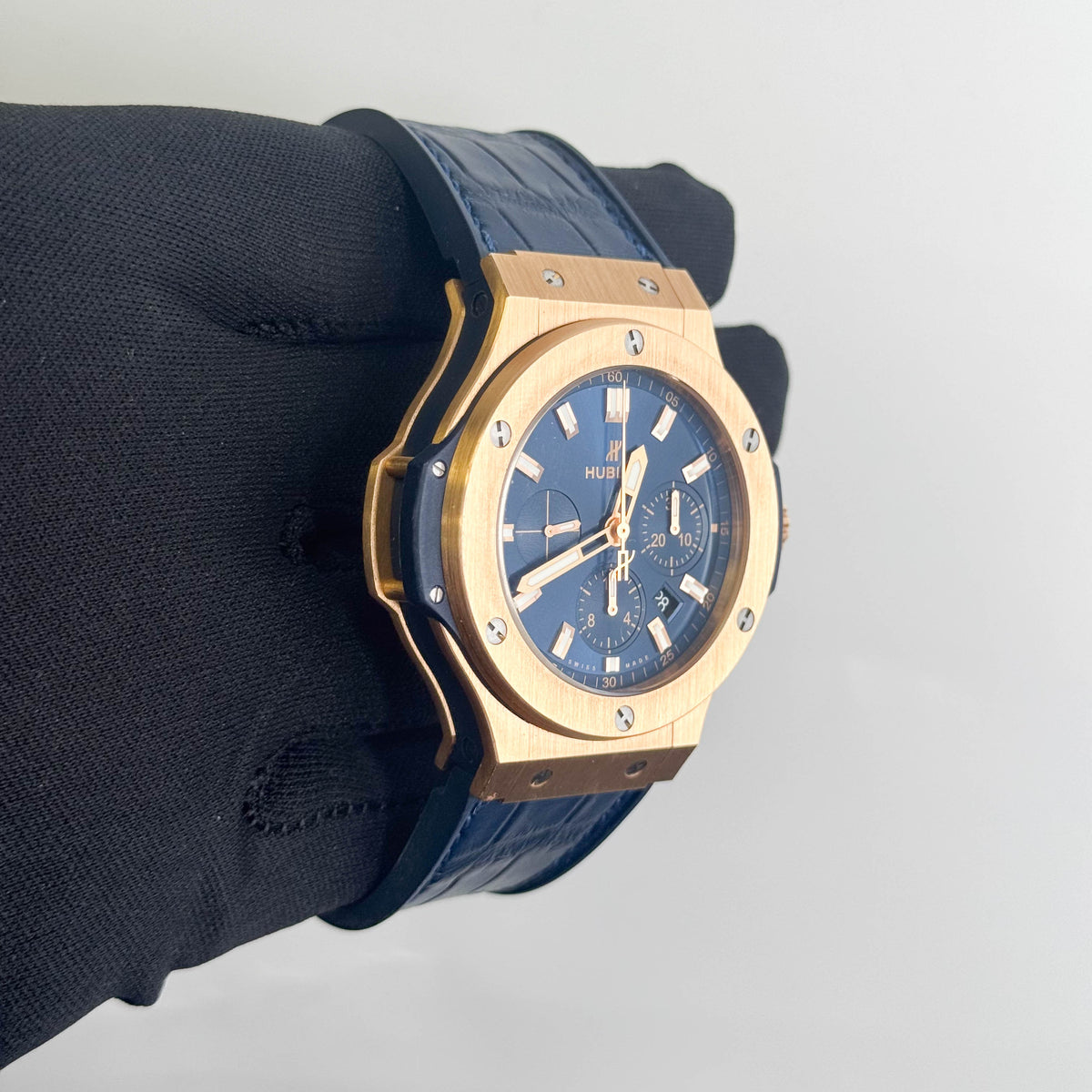 Hublot Big Bang Rose Gold 44mm Blue Dial Watch Ref# 301.PX.710.RX