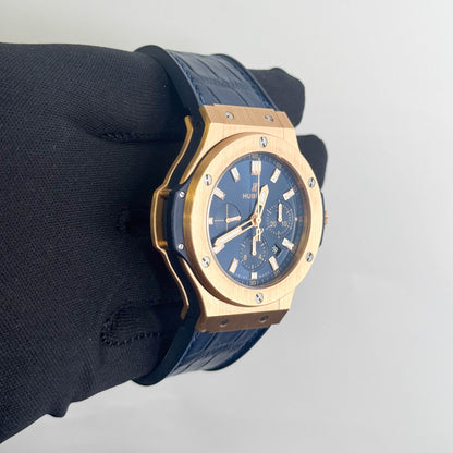 Hublot Big Bang Rose Gold 44mm Blue Dial Watch Ref# 301.PX.710.RX