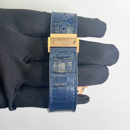 Hublot Big Bang Rose Gold 44mm Blue Dial Watch Ref# 301.PX.710.RX