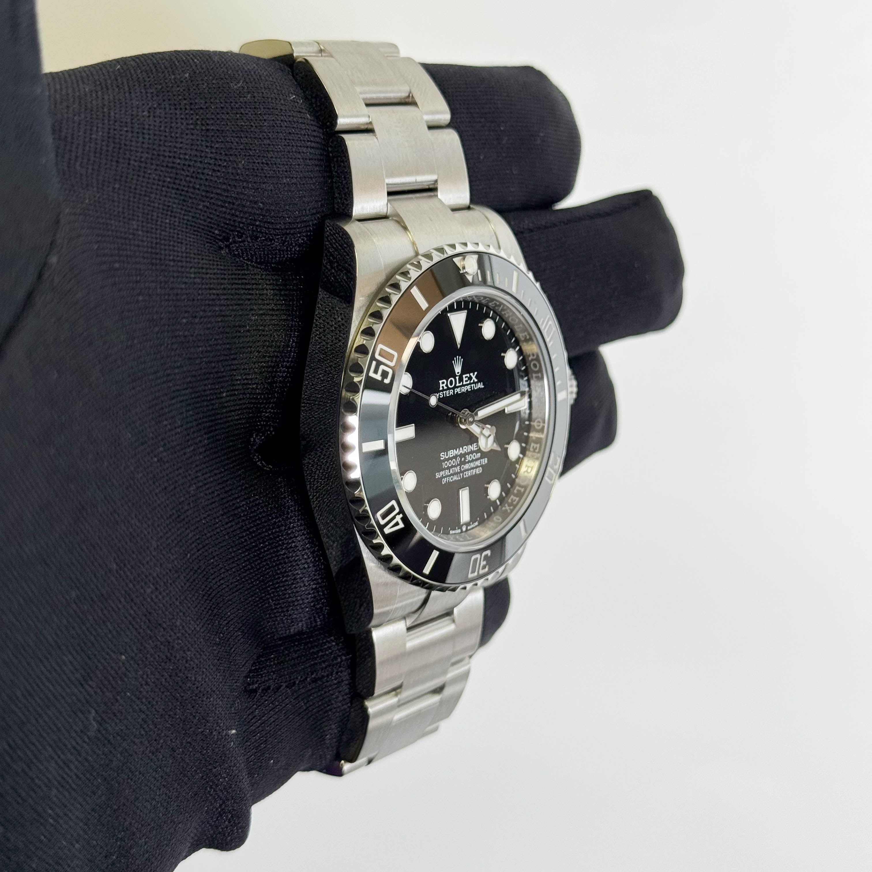 Rolex Submariner 41mm Black Dial Watch Ref# 124060 - Happy Jewelers Fine Jewelry Lifetime Warranty