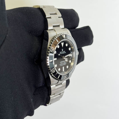 Rolex Submariner 41mm Black Dial Watch Ref# 124060 - Happy Jewelers Fine Jewelry Lifetime Warranty