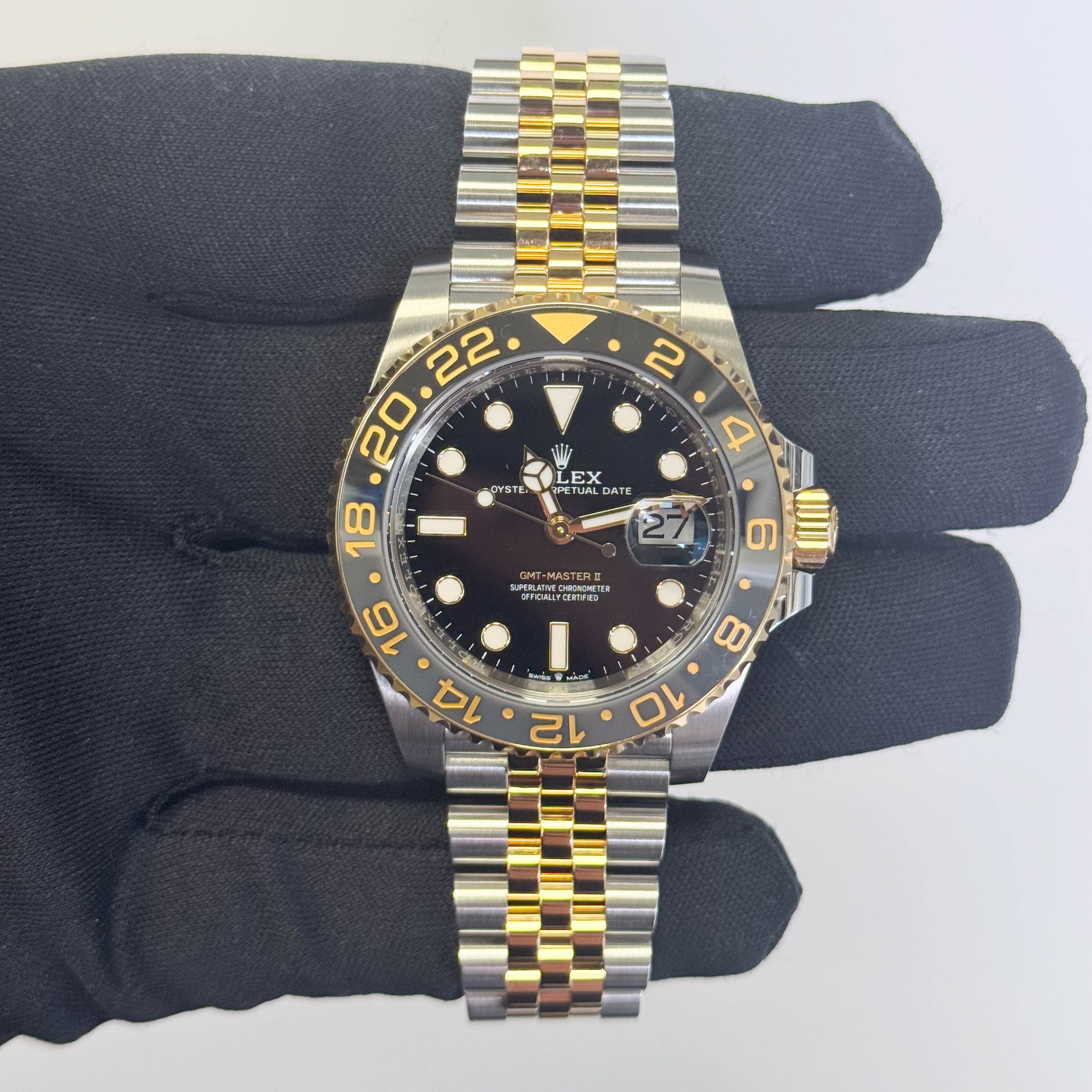 Rolex GMT-Master II 40mm Black Dial Watch Ref# 126713GRNR