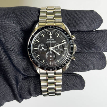 Omega Speedmaster 42mm Black Dial Watch Ref# 310.30.42.50.01.002 - Happy Jewelers Fine Jewelry Lifetime Warranty