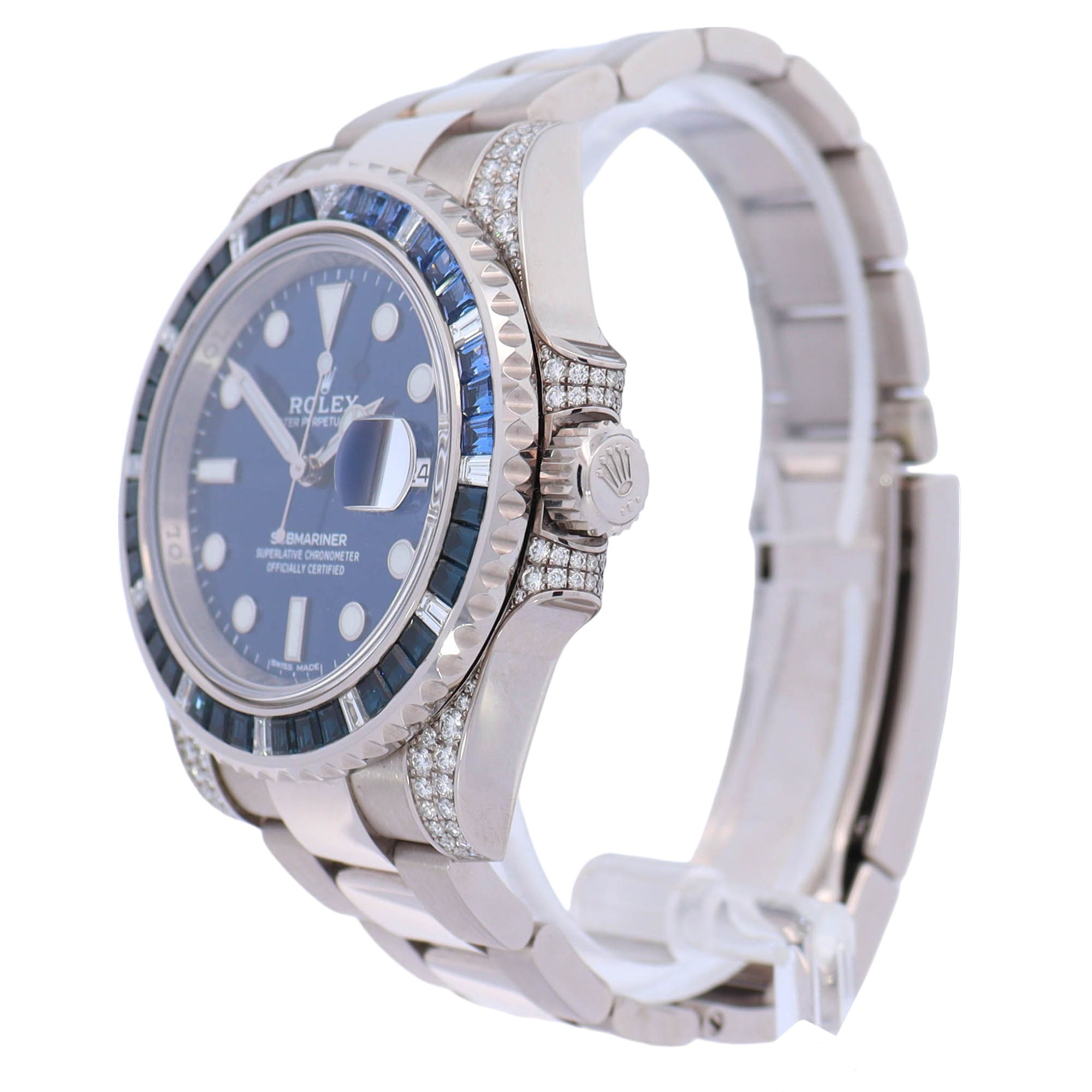 Rolex GMT Master II 40mm White Gold Blue Dot Dial Watch Reference# 116659SABR - Happy Jewelers Fine Jewelry Lifetime Warranty