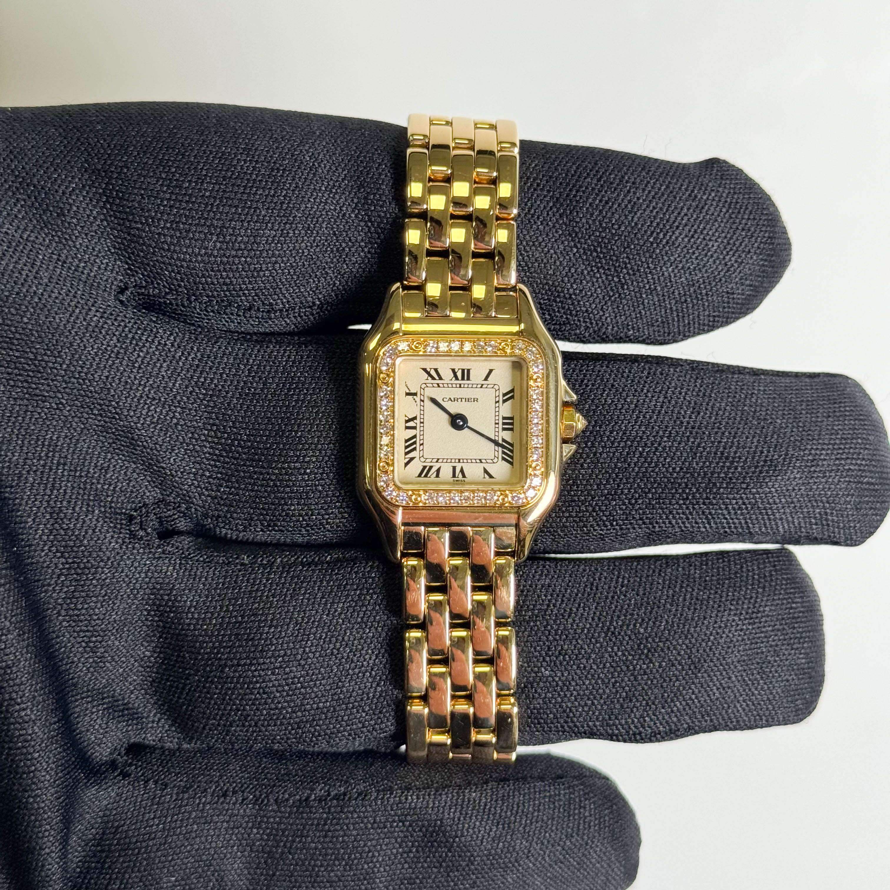 Cartier Panthere 22mm White Dial Watch Ref# 128000M - Happy Jewelers Fine Jewelry Lifetime Warranty