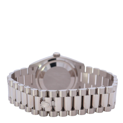 Rolex Day-Date 36mm White Gold Factory Pave Dial Watch Reference# 128239 - Happy Jewelers Fine Jewelry Lifetime Warranty