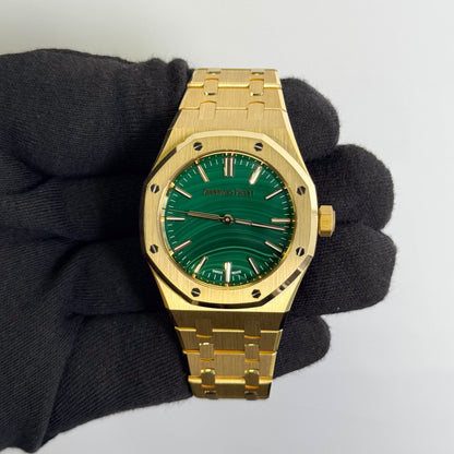 Audemars Piguet Royal Oak 37mm Green Malachite Dial Watch Ref# 15553BA.OO.1356BA.04