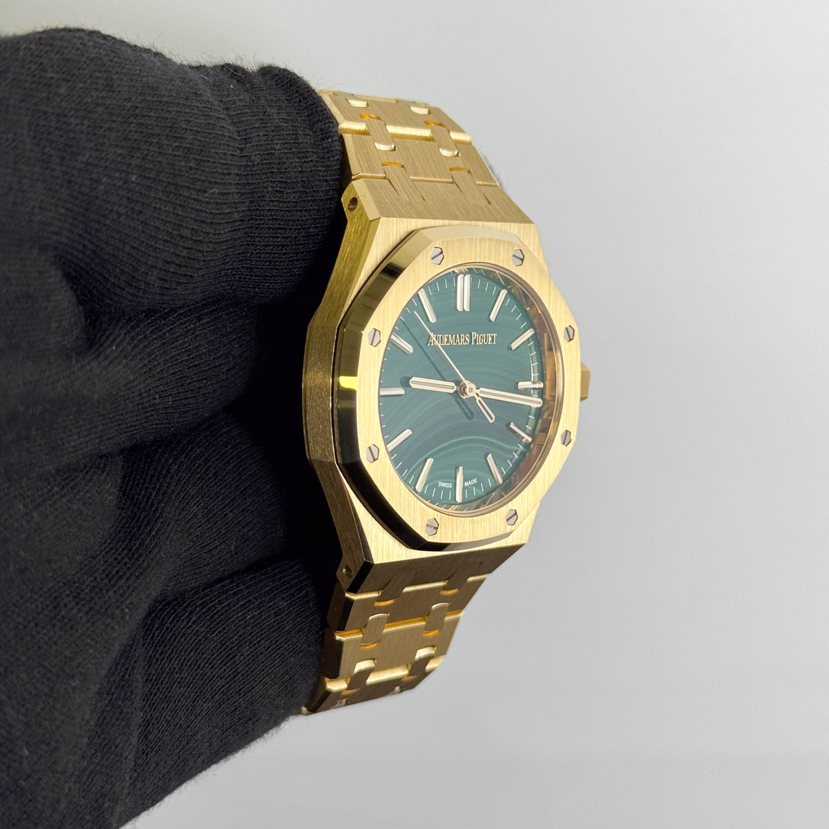 Audemars Piguet Royal Oak 37mm Green Malachite Dial Watch Ref# 15553BA.OO.1356BA.04