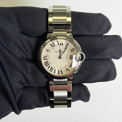 Cartier Ballon Bleu 36mm Silver Dial Watch Ref# W69011Z4 - Happy Jewelers Fine Jewelry Lifetime Warranty