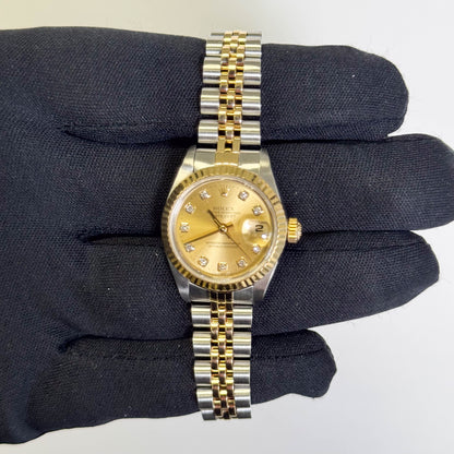 Rolex Datejust 26mm Champagne Dial Watch Ref# 69173 - Happy Jewelers Fine Jewelry Lifetime Warranty