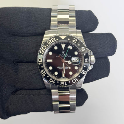 Rolex GMT-Master II 40mm Black Dial Watch Ref# 116710LN