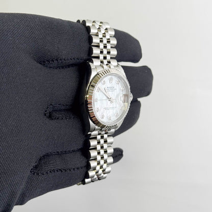 Rolex Datejust 31mm MOP Diamond Dial Watch Ref# 278274