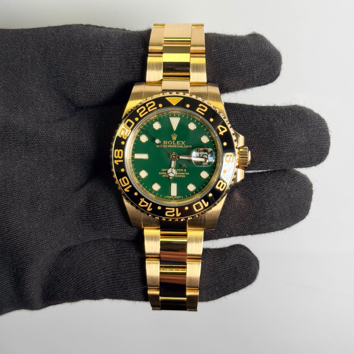 Rolex GMT Master II 40mm Green Dial Watch Ref# 116718LN