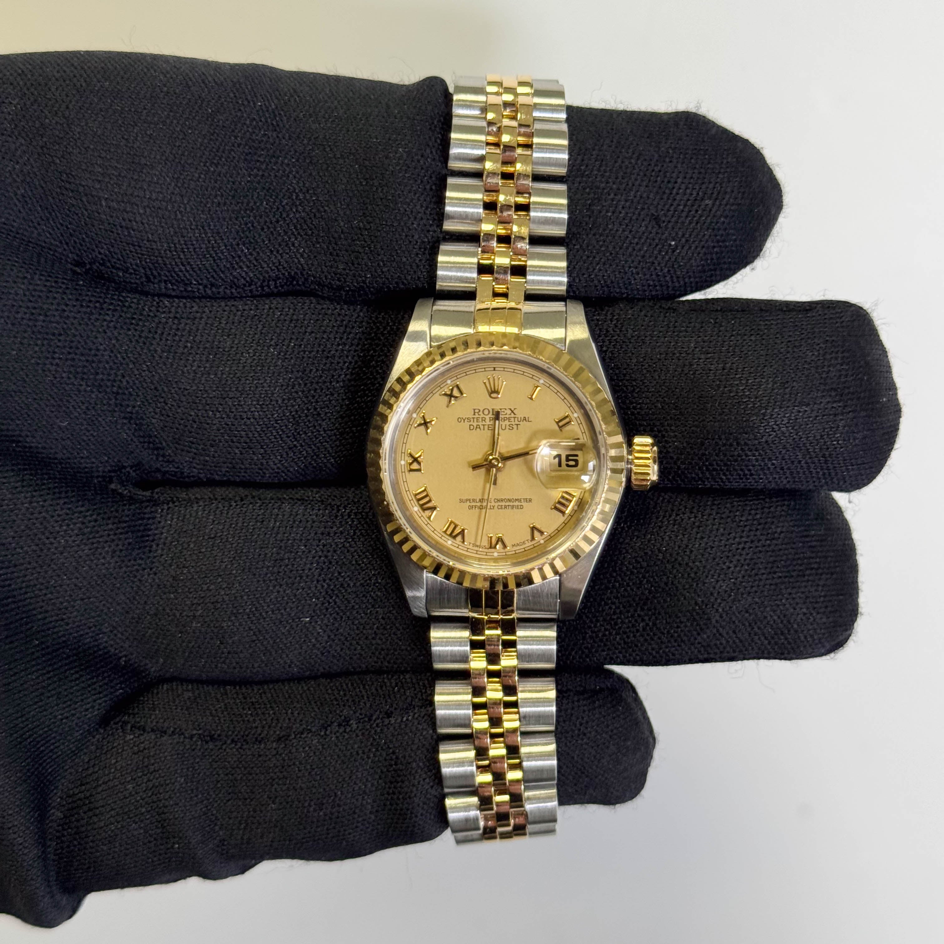 Rolex Datejust 26mm Champagne Dial Watch Ref# 69173