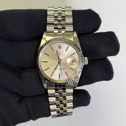 Rolex Datejust 36mm Silver Dial Watch Ref# 16014 - Happy Jewelers Fine Jewelry Lifetime Warranty