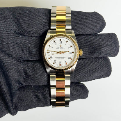 Rolex Oyster Perpetual 31mm White Dial Watch Ref# 77513