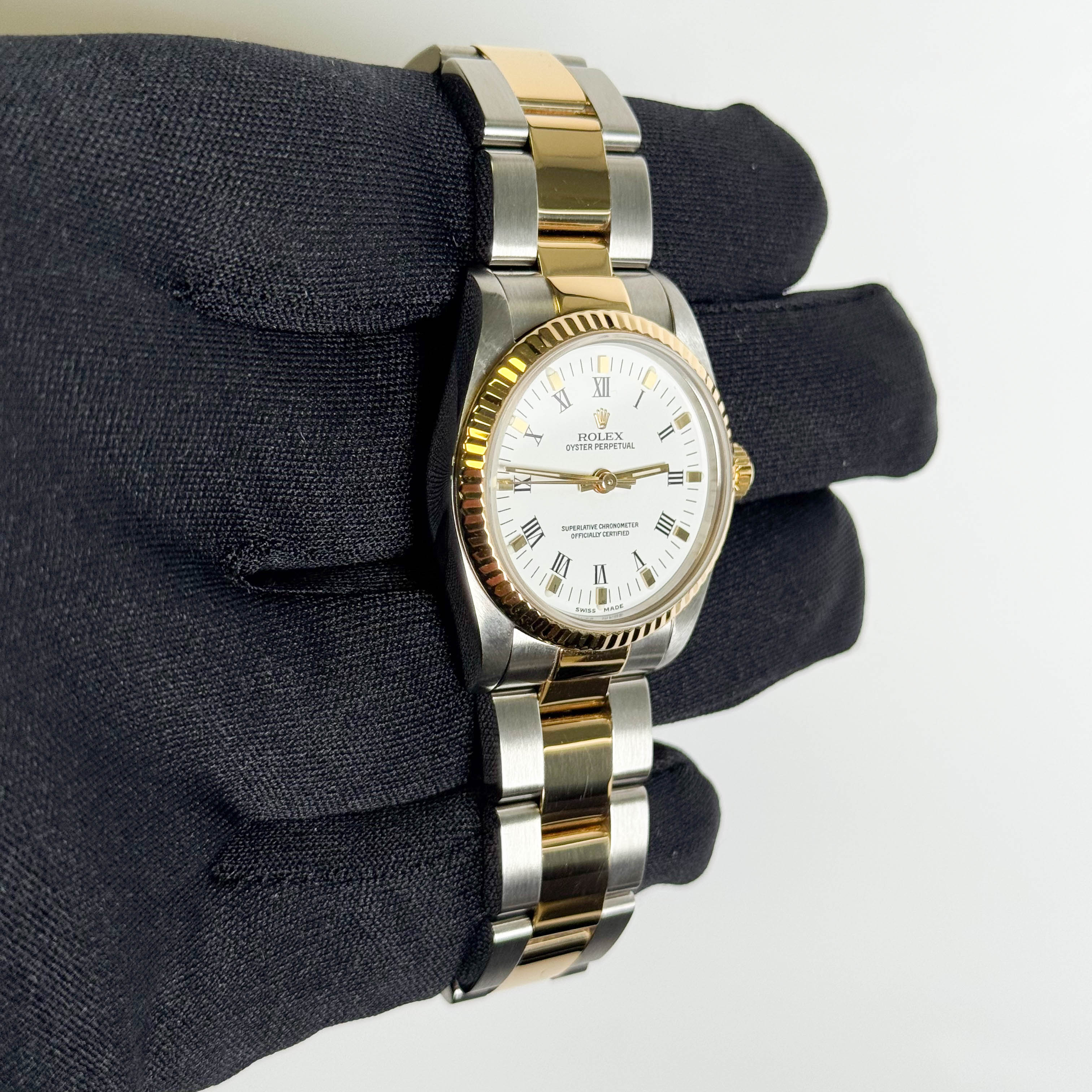 Rolex Oyster Perpetual 31mm White Dial Watch Ref# 77513