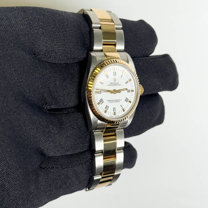 Rolex Oyster Perpetual 31mm White Dial Watch Ref# 77513