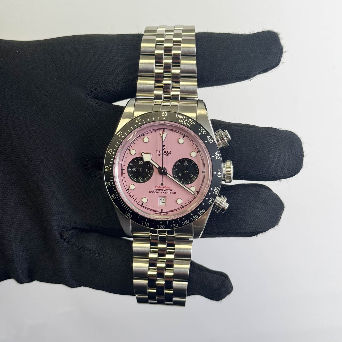 Tudor Black Bay 41mm Pink Dial Watch Ref# 79360N - Happy Jewelers Fine Jewelry Lifetime Warranty