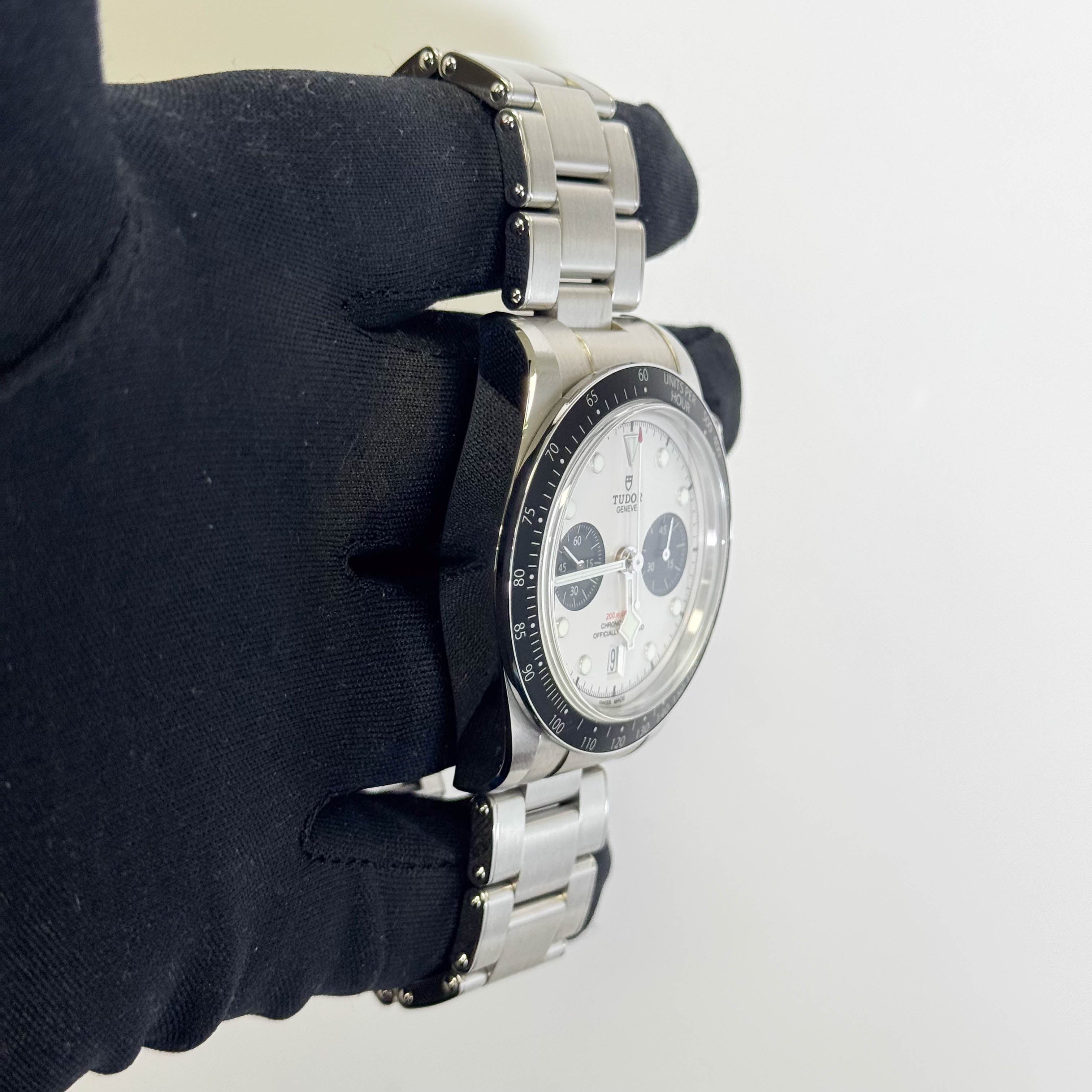 Tudor Black Bay Chrono 41mm White Chronograph Dial Watch Ref# 79360N