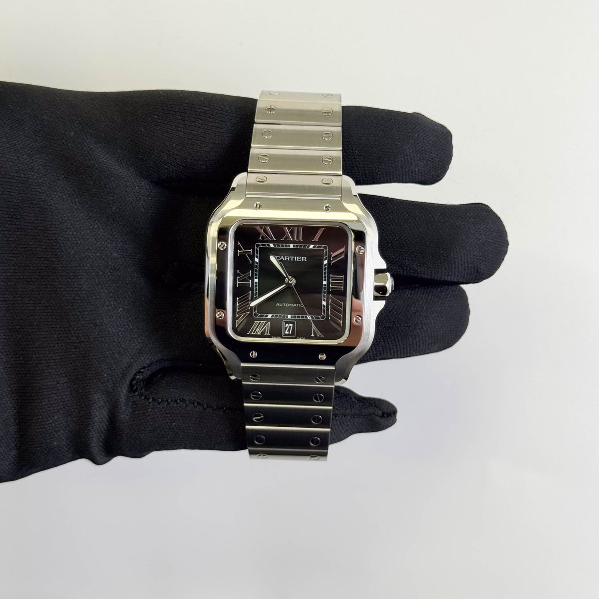 Cartier Santos 39mm Green Dial Watch Ref# WSSA0062 - Happy Jewelers Fine Jewelry Lifetime Warranty