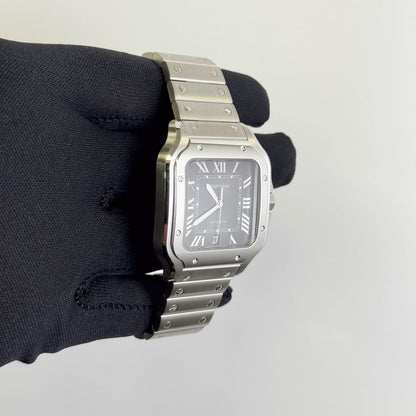 Cartier Santos 39mm Green Dial Watch Ref# WSSA0062 - Happy Jewelers Fine Jewelry Lifetime Warranty