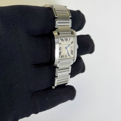 Cartier Tank 25mm White Dial Watch Ref# W51011Q3