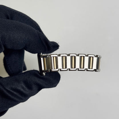 Cartier Tank Two-Tone Yellow Gold & Steel 25x20mm White Dial Watch Ref# W51007Q4 - Happy Jewelers Fine Jewelry Lifetime Warranty