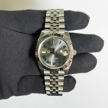 Rolex Datejust 41mm Wimbledon Dial Watch Ref# 126334