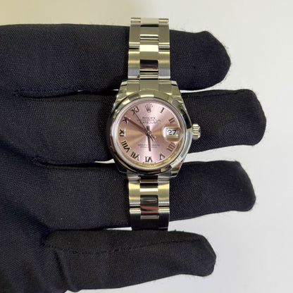 Rolex Datejust 28mm Pink Dial Watch Ref# 279160